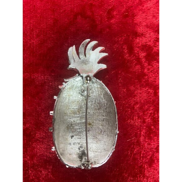 Vintage Silver‎ Pineapple Shaped Brooch Pin - Picture 2 of 5